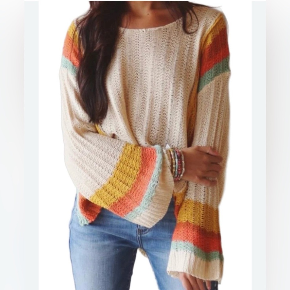 Colorful Striped Women's Sweater